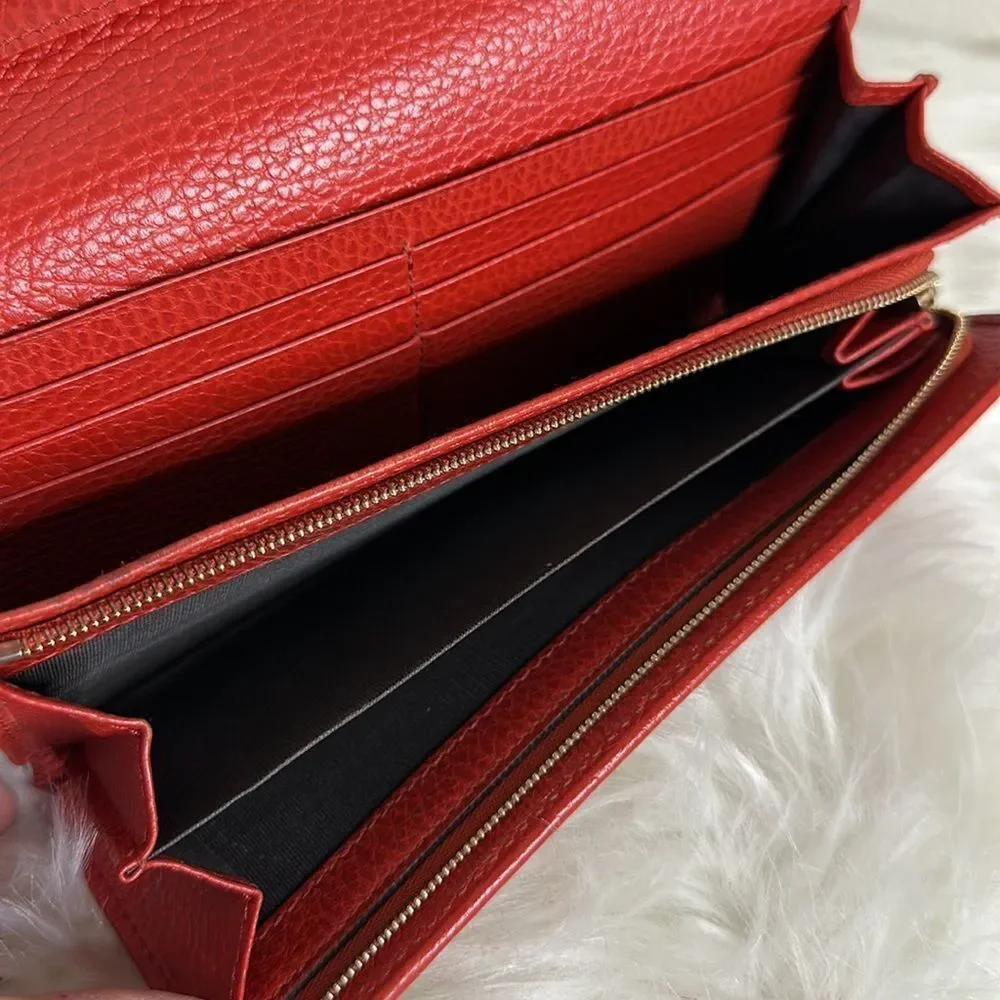💯Authentic Gucci Leather Long Wallet🍀